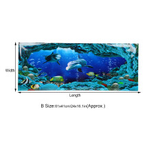 Decorative Sea World PVC Fish Tank Sticker 61x30cm Landscape for Aquarium