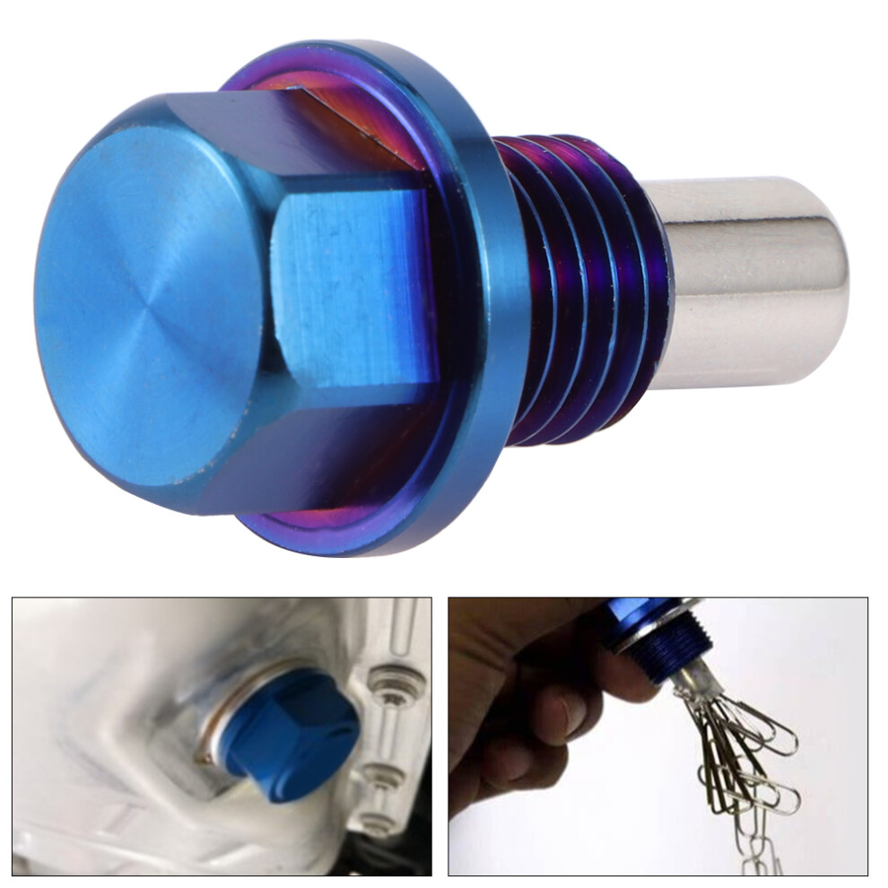 Aluminum Alloy & Oil Drain Plug M12x1.5 Universal Blue/White 8451341032007