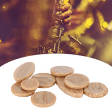 9Pcs Saxophone Keys Inlay Plastic Decoration Khaki M02109 Musical Accessories
