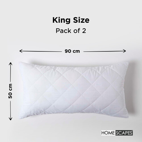 Homescapes (King Size - Pack of 2) Quilted Pillow Protector 2