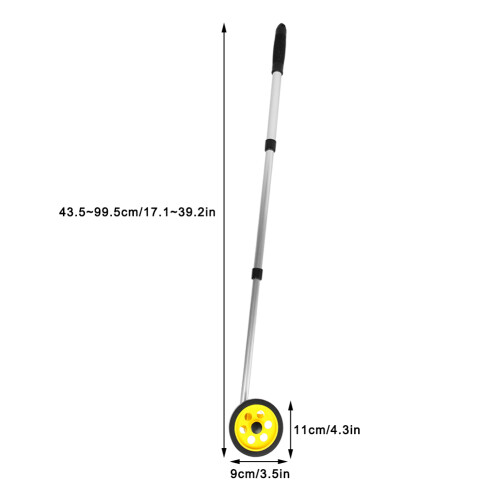 WS-202 C2 Adjustable Handle Distance Measuring Wheel, 999.9m, High Visibility 2