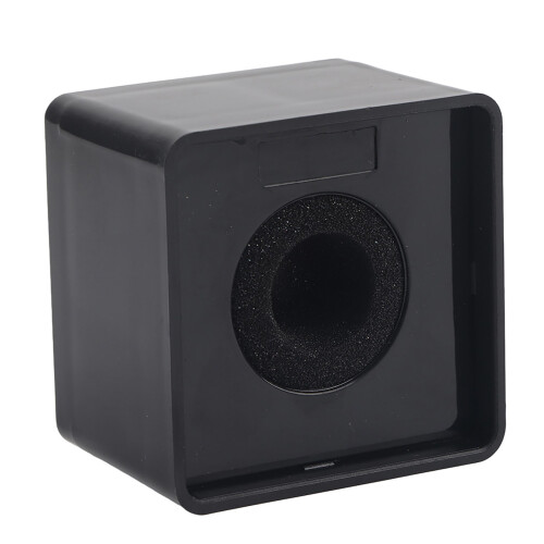 Microphone Square Station Compact Portable Black ABS for Interview Meeting 41mm 2