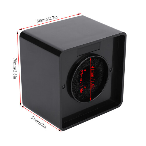 Microphone Square Station Compact Portable Black ABS for Interview Meeting 41mm 1
