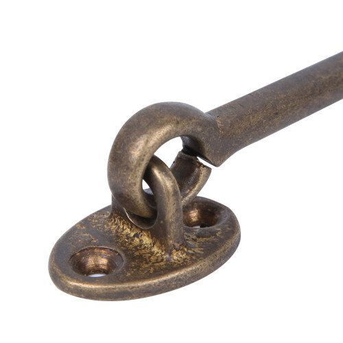 Antique Brass Window Latch 17cm Security Stay Hook Wind Brace Bronze 2