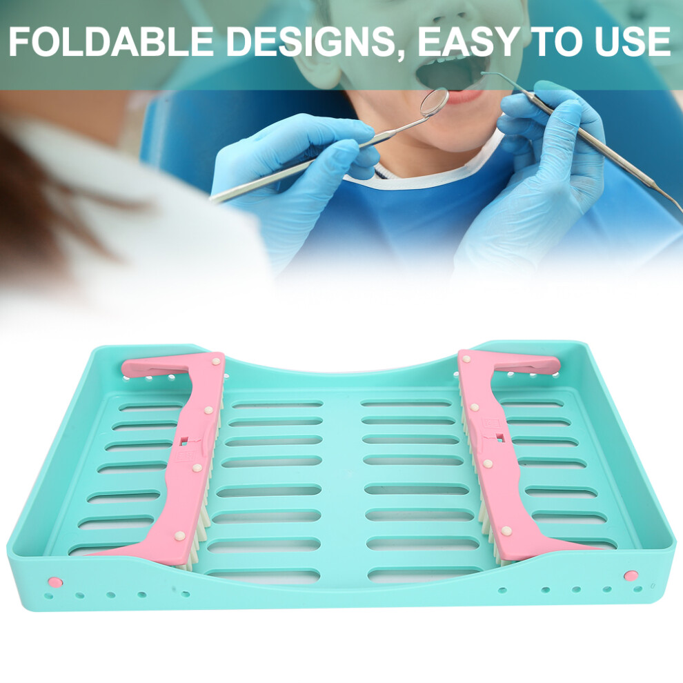 Green Dental Surgical Sterilization Box Disinfection Tray Plastic High Temp Resistance