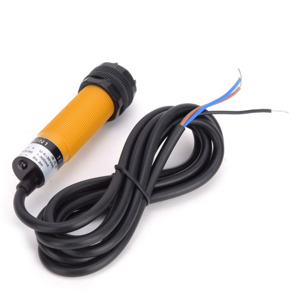 Reflective Photoelectric Switch Sensor, M18, 6-36Vdc, 2M Detection 8481341049774