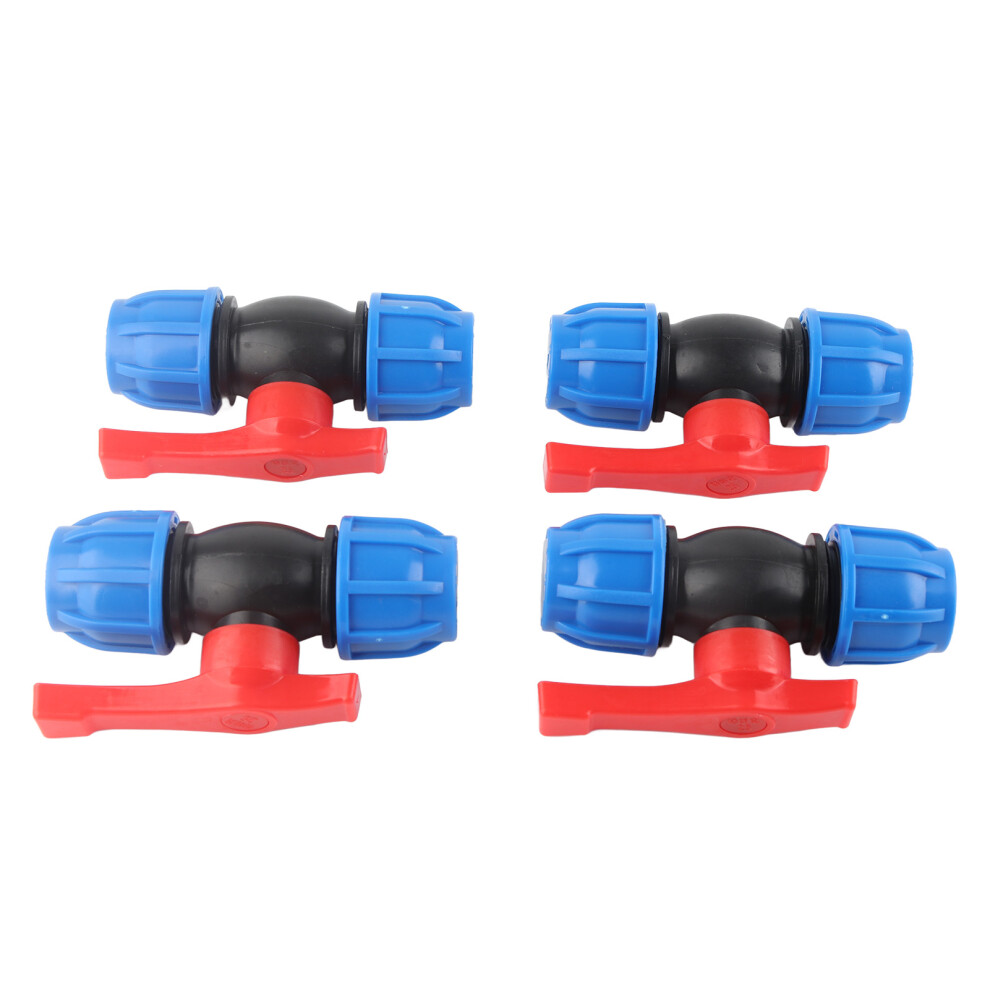 4Pcs Pe Straight Ball Valve Set 1/2In-1In Home Garden Fittings 4651341051327