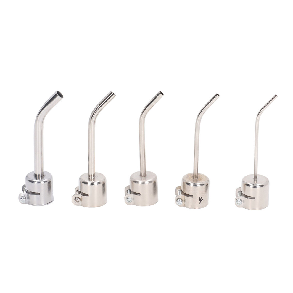 5Pcs Heat Gun Nozzle Aluminum Alloy Curved Hot Air