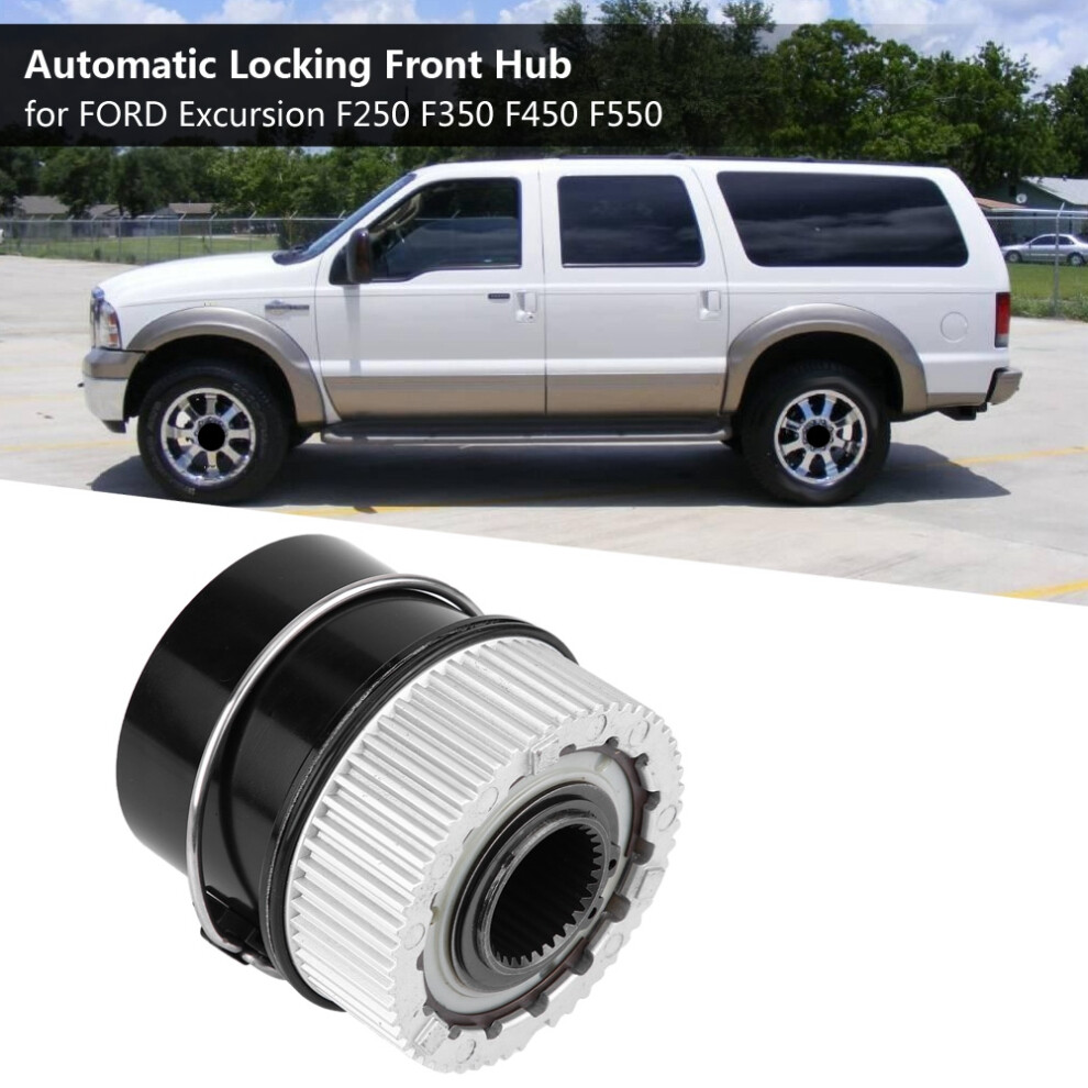 Automatic Locking Front Hub For Ford Excursion F250 F350 F450 F550 Black/Silver 7891341061361