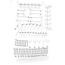80-Pcs Steel Pegboard Hooks Storage Set for Garage, Workshop, Tool Organization