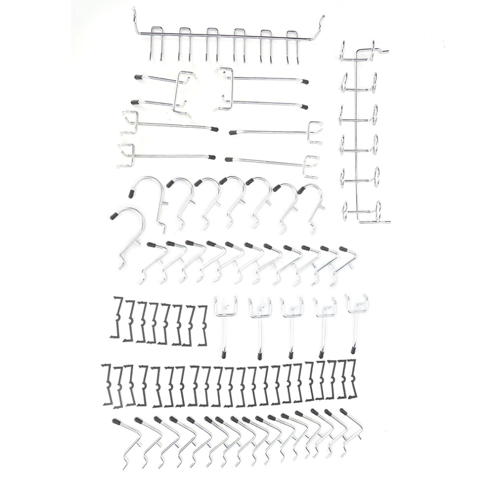 80-Pcs Steel Pegboard Hooks Storage Set For Garage, Workshop, Tool Organization 7901341062838