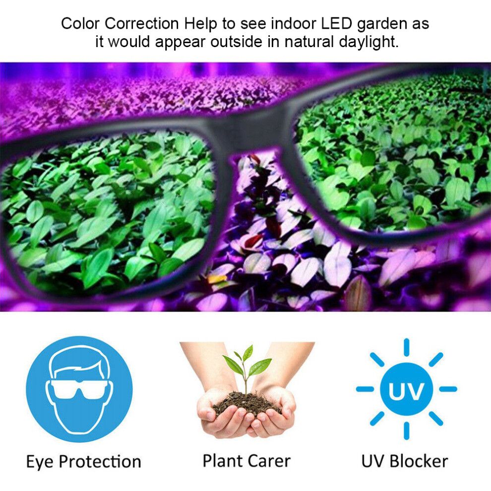 Indoor Led Grow Glasses Uv Polarized Green Lens For Hydroponics, Eye Safe 4611341065045