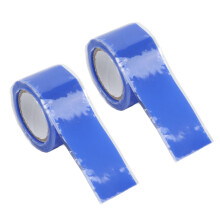 Cinta aislante impermeable de silicona 2 piezas para reparación de tuberías de agua azul