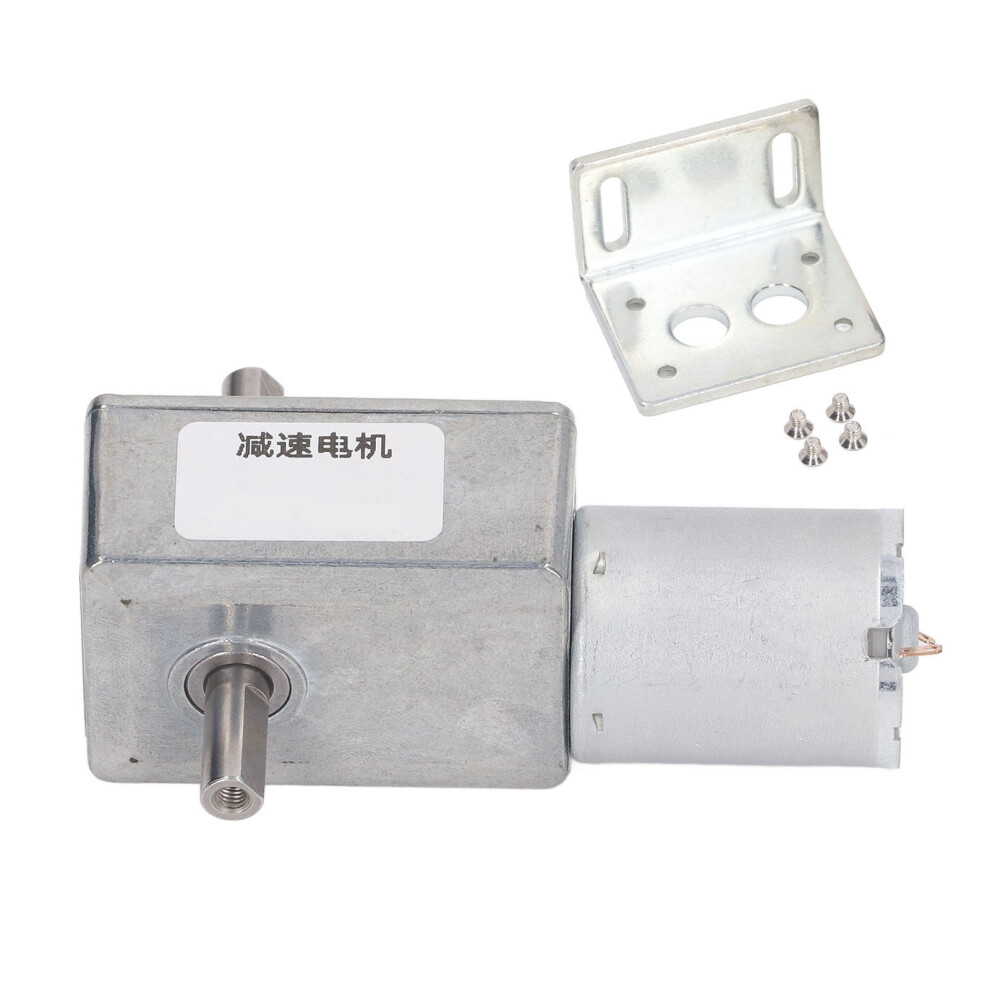 DC Worm Gear Motor Low Speed 25kg.cm 12mm Dual