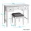 Noa and Nani Karlstad White Dressing Table with 3 Drawers and Stool – Solid Pine, 100x45 cm 7