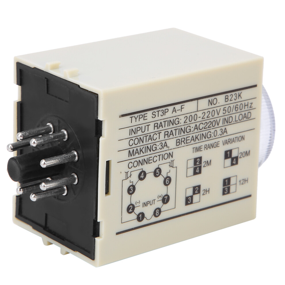 St3pa F Adjustable Knob Delay Timer Relay 50/60Hz Ac220v High-Quality Pc Shell 9491341074668