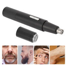 Elektrischer Nasenhaarschneider Multifunktional 2-in-1 USB-aufladbar Mini Nasenhaarentferner für Männer und Frauen Schwarz
