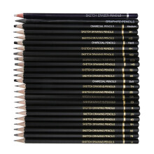 Complete 24Pcs Charcoal Pencil Set - Perfect Gift for Artists & Painters