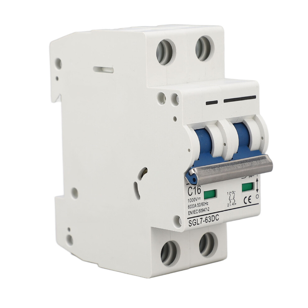 DC Miniature Circuit Breaker 2P 1000V 16A DIN Rail