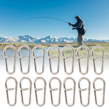 Environmentally Safe 50PCS Oval Fishing Clips - Stainless Steel