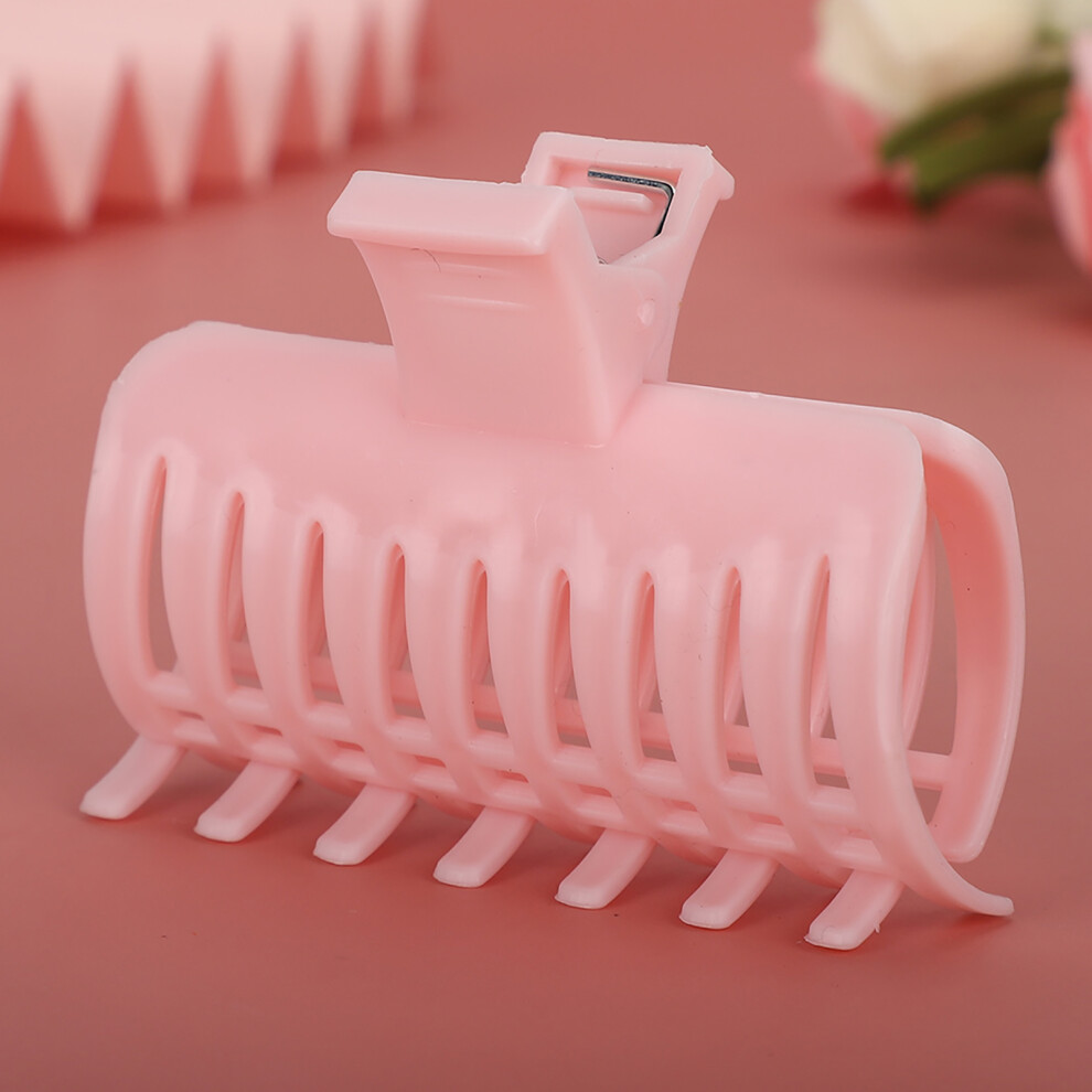 Unisex Pink 15Pcs Hair Curler Clips Clamp Hairdressing Holding Section Tools