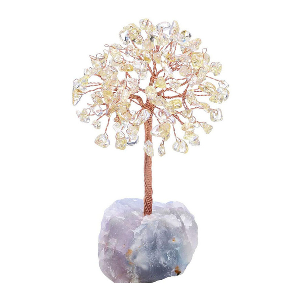 (Style 7) Chic Copper Wire Money Tree Home Decor With Fluorite Base Living Rooms-image-OPC-PJMBSK5-NEW