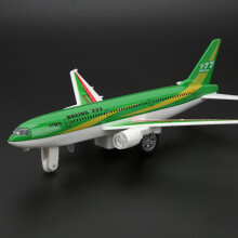 Alloy Electronic Airplane Mini Model Green Pull Back Toy for Kids Gift