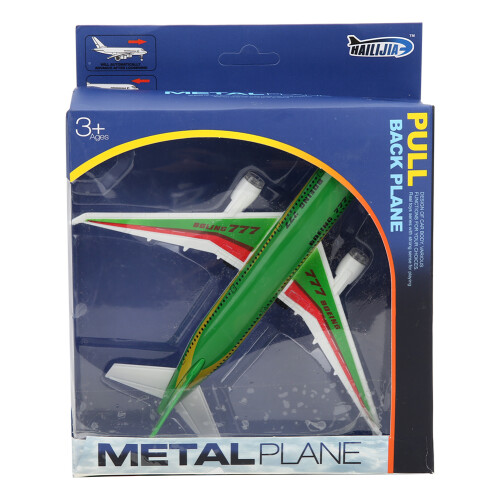 Alloy Electronic Airplane Mini Model Green Pull Back Toy for Kids Gift 2