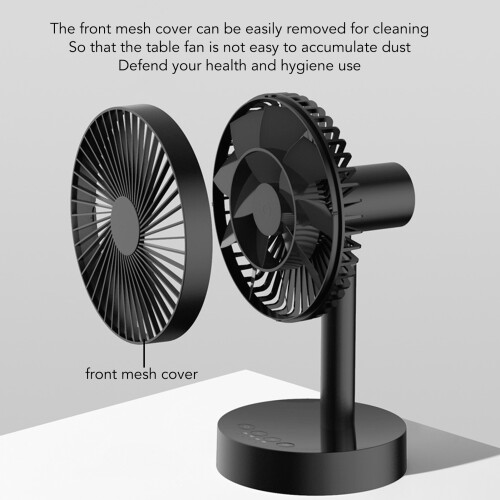 S820 USB Schreibtischventilator 2x18650 ABS 1700 U/min 90 2