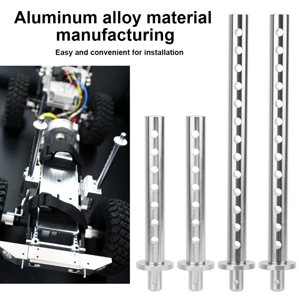 Silver 4Pcs Rc Car Shell Column Spare Parts For 1/10 Rc Vehicle Ex86100 R86018s