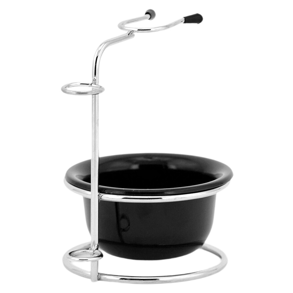 Black (Black) Shaving Bowl Stainless Steel Smooth Shave Soap Cup For Husband