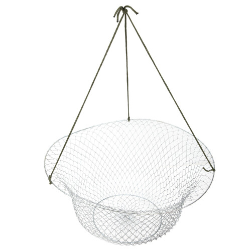 Faltbares Stahldraht-Fischernetz 45 cm Köder Garnelen Hummerfalle 1