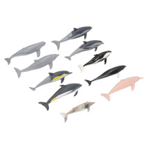 10Pcs Kids Dolphin Model Toys Ocean Animals Figures Plastic Static Ornaments