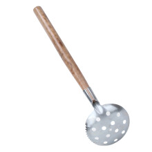 2PCS Iron Winter Ice Fishing Skimmers with Wooden Handles and Toothed Scoops