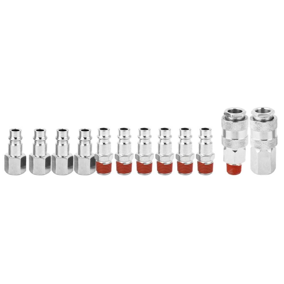 12Pcs 1/4 Inch Bsp Pneumatic Air Hose Quick Release Coupler Connectors 4961341099763