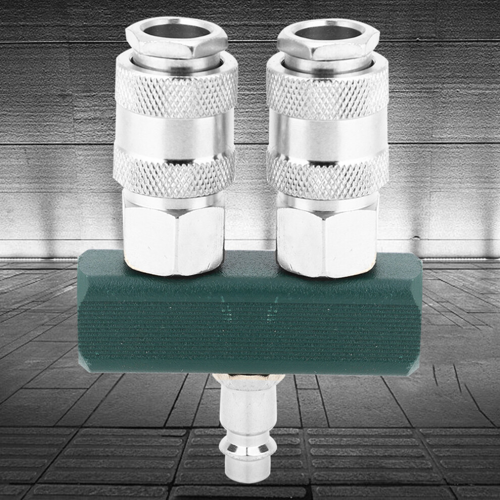 1/4 Inch Straight Two Way Air Compressor Quick Connector Npt Thread 5071341099799