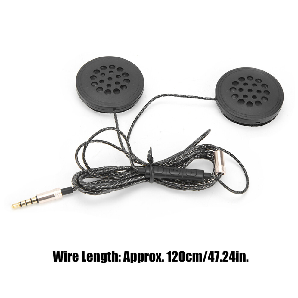 Wired Helmet Headphones Intercom With Hd Microphone, 120Cm Black 8701341099839