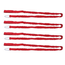 4 Stück Kajak Angelrutenhalter aus Nylon mit elastischer Anti-Verlust-Leine für Kajakpaddel – für Drift- und Surfwellen, Rot