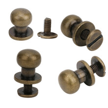 20PCS Copper Rivets & Screws Set 9x8mm for Leather Shoes Bag