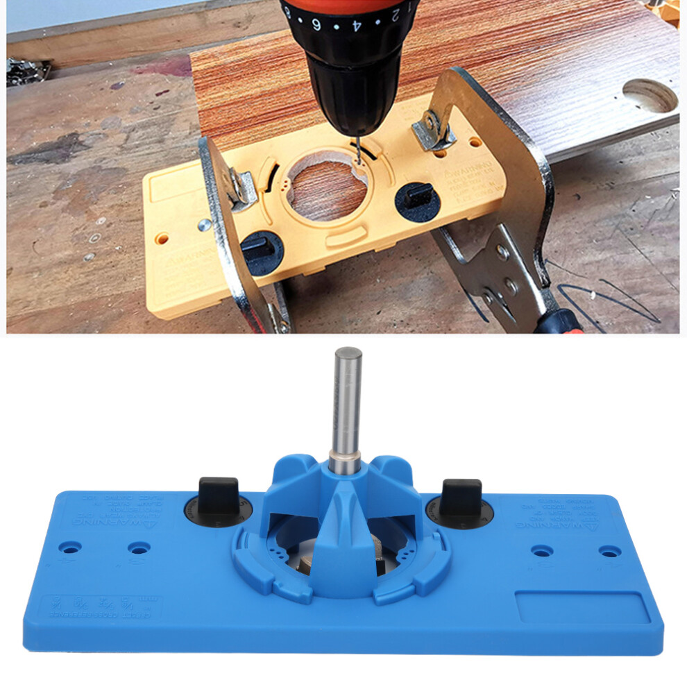 35Mm Hinge Hole Jig Kit With Stainless Steel Drill Guide & 26Mm Stop 8091341101398