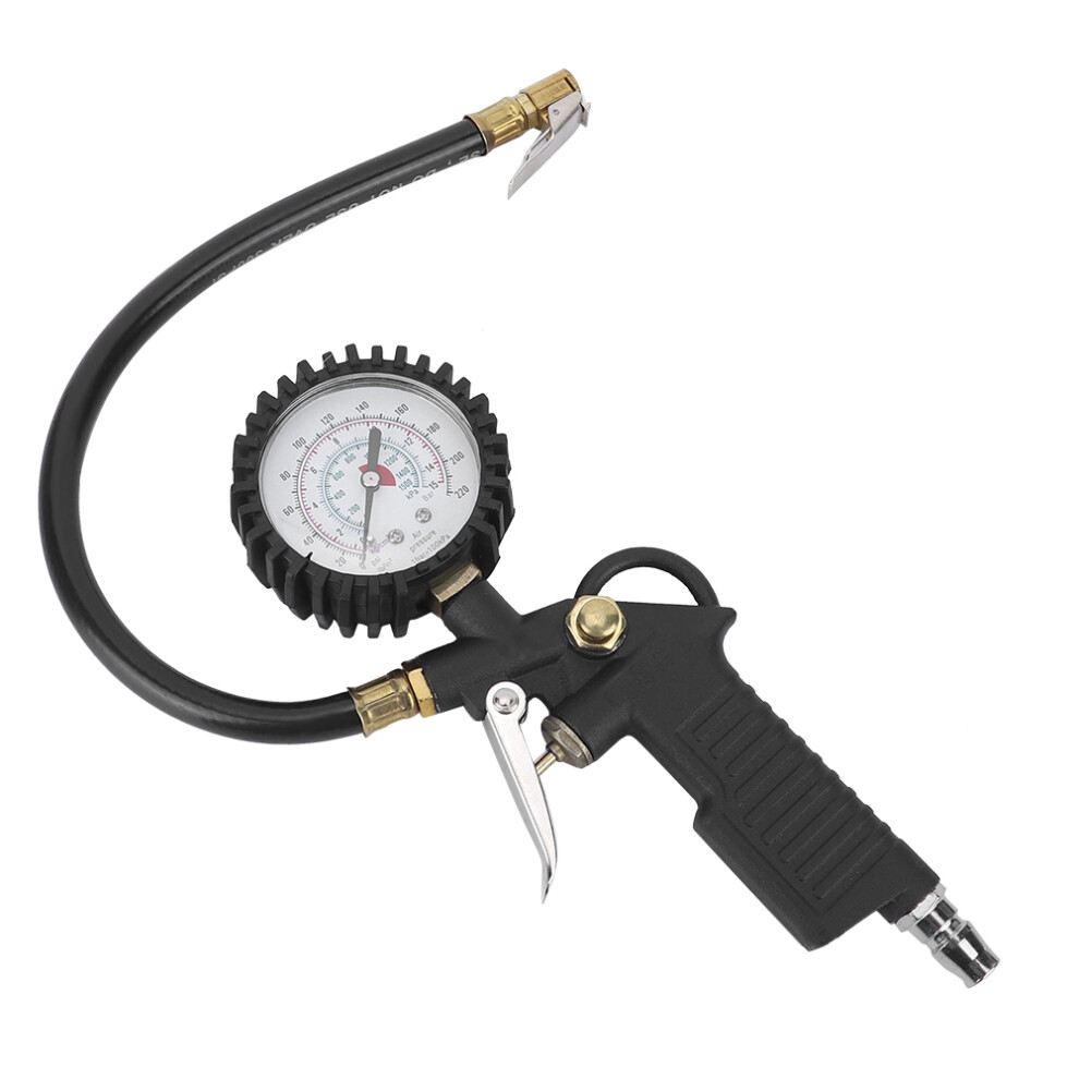 Precise 220 Psi Tire Inflator Gauge For Vehicles Cars Trucks Motorcycles 4621341101476