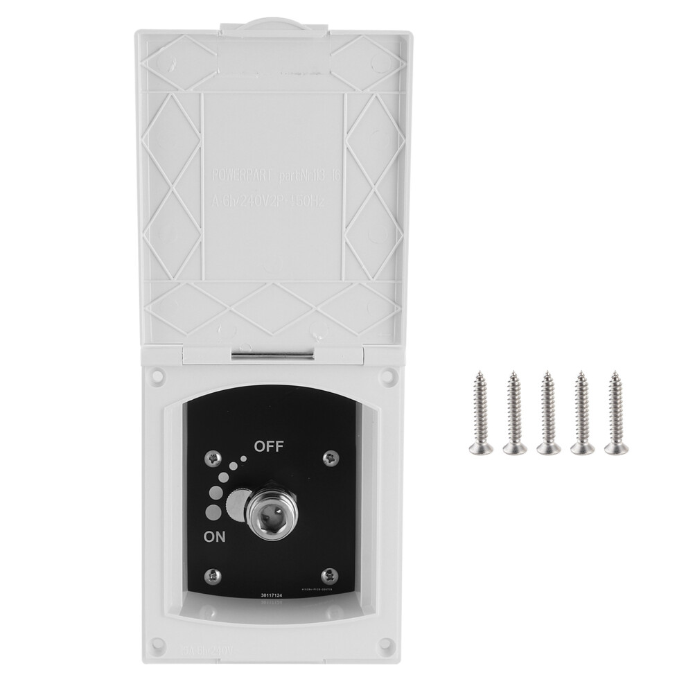 1/2In Rv Exterior Shower Box Inlet And Outlet White 9121376636158