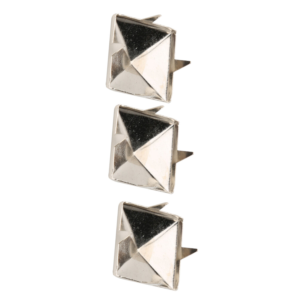 100Pcs 12Mm Silver Pyramid Punk Rivets Metal Studs For Diy Crafts & Fashion Uk 8291341103686