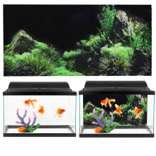 PVC Fish Tank Background 61x30cm Seafloor Water Grass Seascape Decoration