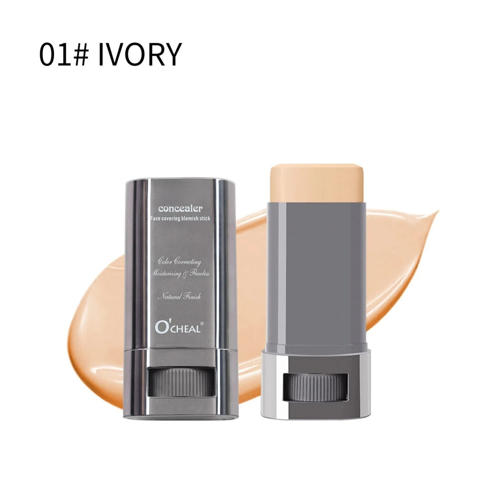 Ivory/Dark (01 30G) Liquid Concealer Stick Â Covers Acne Marks, Circles, Tattoos, And Freckles,