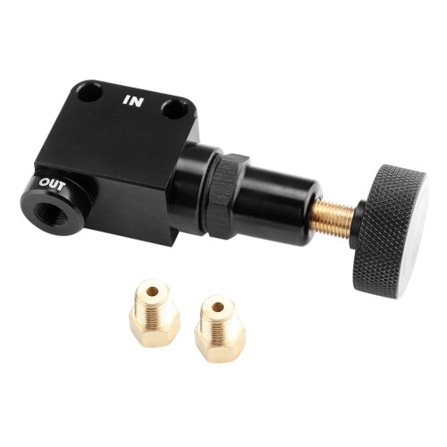 Universal Adjustable Aluminum Brake Proportioning Valve Black 103x41mm 1