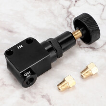 Universal Adjustable Aluminum Brake Proportioning Valve Black 103x41mm