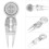 Zinc Alloy Golf Divot Repair Tool Magnet with 5
