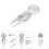 Zinc Alloy Golf Divot Repair Tool Magnet with 9