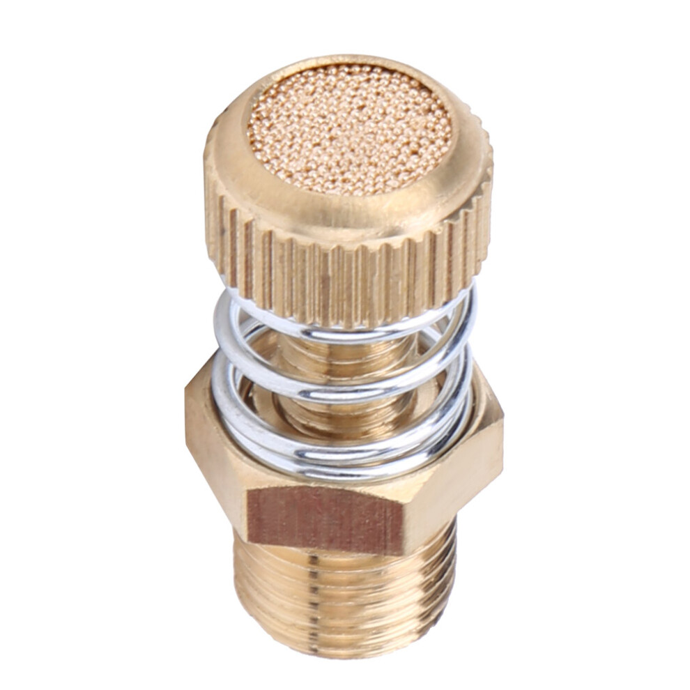Premium Brass 1/8In Bspt Pneumatic Muffler - Quiet Solenoid Valve Exhaust 7891341104600